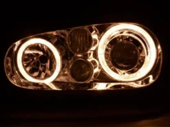 Angel Eyes Strålkastare Krom VW Golf MK4 1998-2003