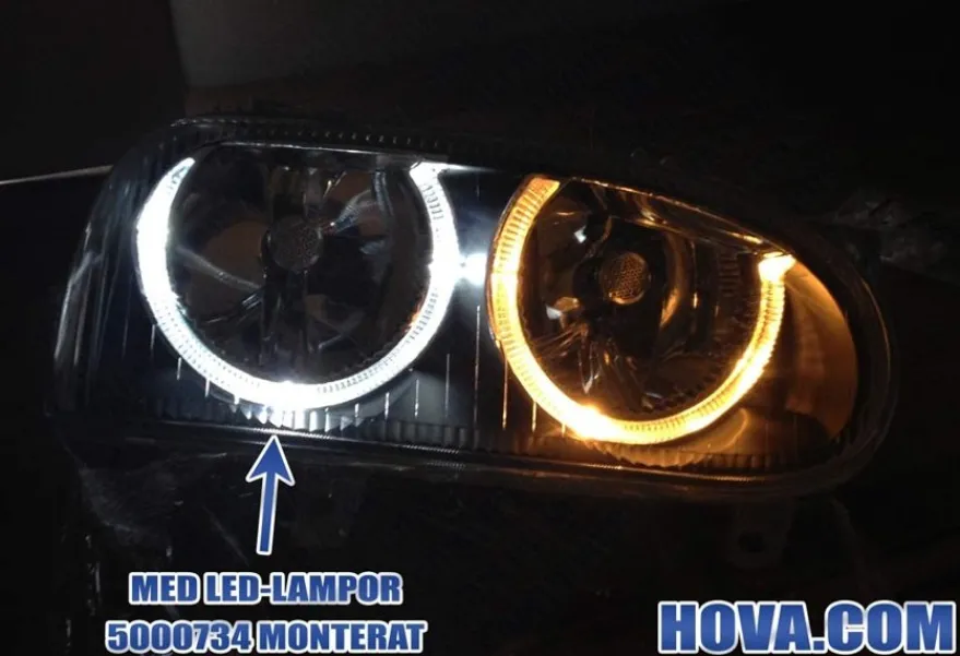 Angel Eyes Strålkastare Svart VW Golf MK3 1991-1997