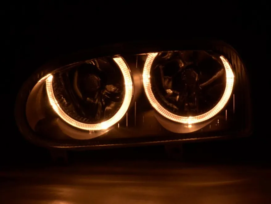 Angel Eyes Strålkastare Svart VW Golf MK3 1991-1997