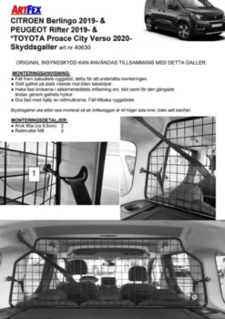 Artfex Lastgaller / Hundgaller Citroen Berlingo III 2019->