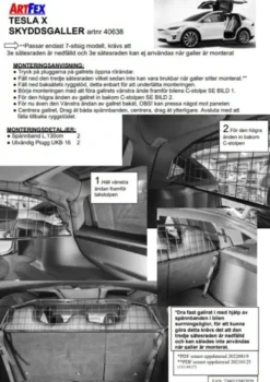 Artfex Lastgaller / Hundgaller Tesla Modell X 2016->