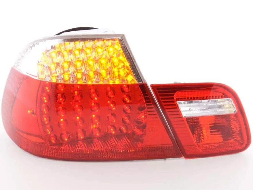Baklampor LED Krom/Röd BMW 3-Serien E46 Cabrio 1999-2003