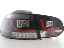 Baklampor LED Svart VW Golf MK6 2008-2013
