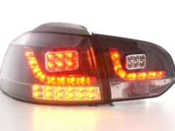 Baklampor LED Svart VW Golf MK6 2008-2013