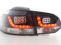 Baklampor LED Svart VW Golf MK6 2008-2013