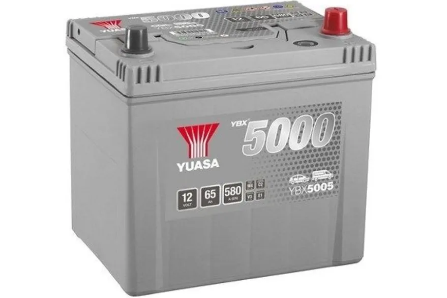 Bilbatteri SMF Yuasa Silver YBX5005 12V 65Ah 580A