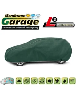 Bilöverdrag Membrane Garage L2 Hatchback/Kombi 430–455 cm – Grön