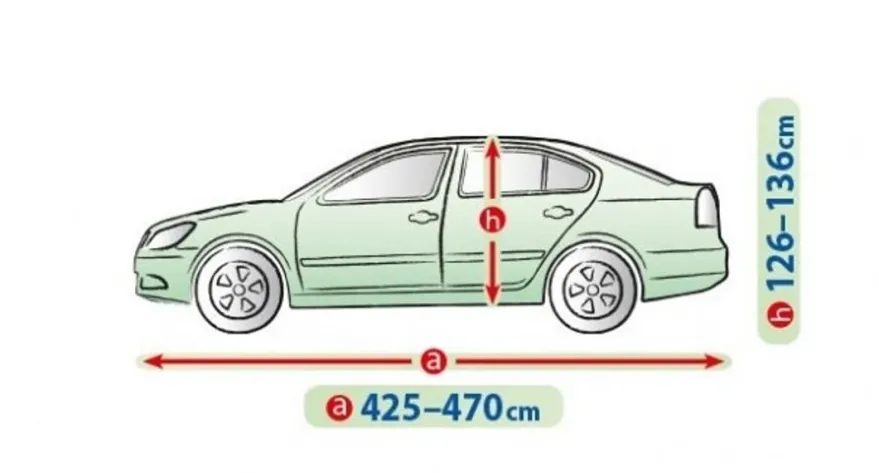 Bilöverdrag Perfect Garage L Sedan 425–470 cm – Marinblå