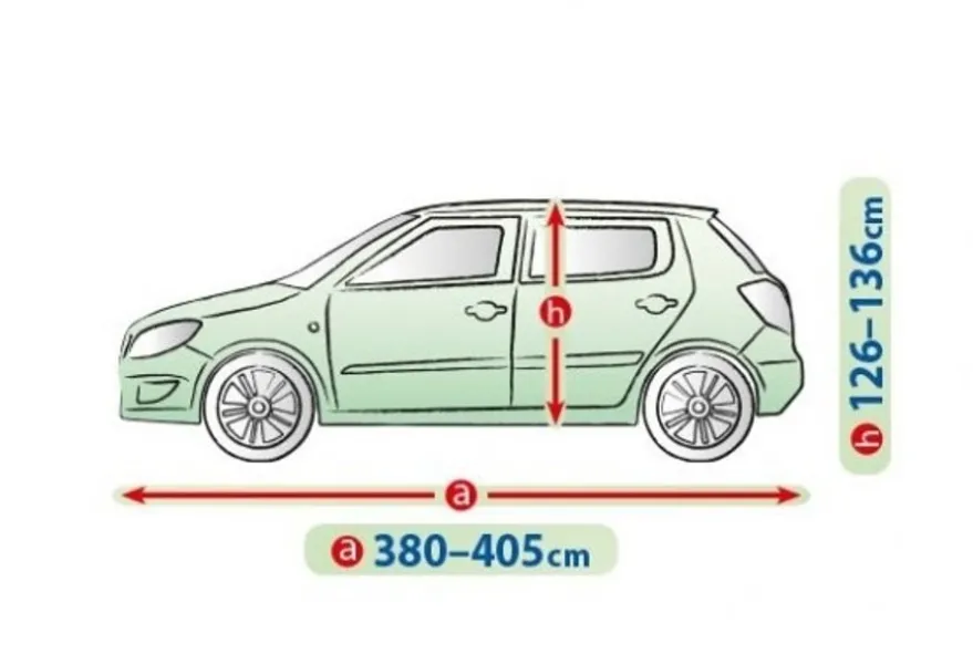 Bilöverdrag Perfect Garage M2 Hatchback 380–405 cm – Marinblå