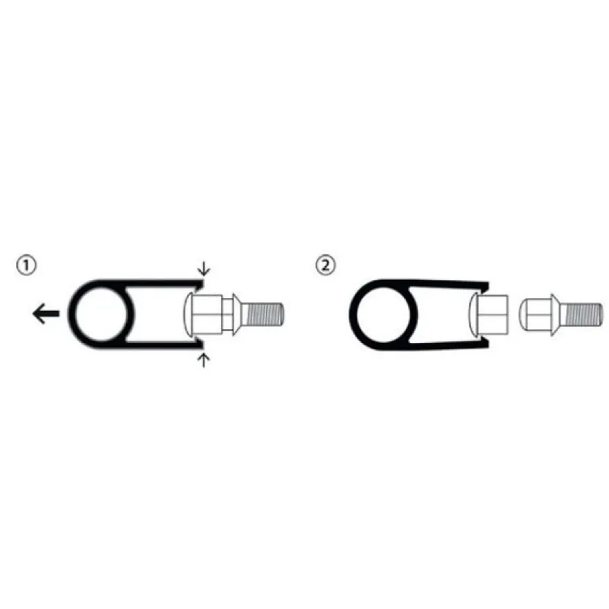 Blank Svart Hjulmutterkåpa 21mm
