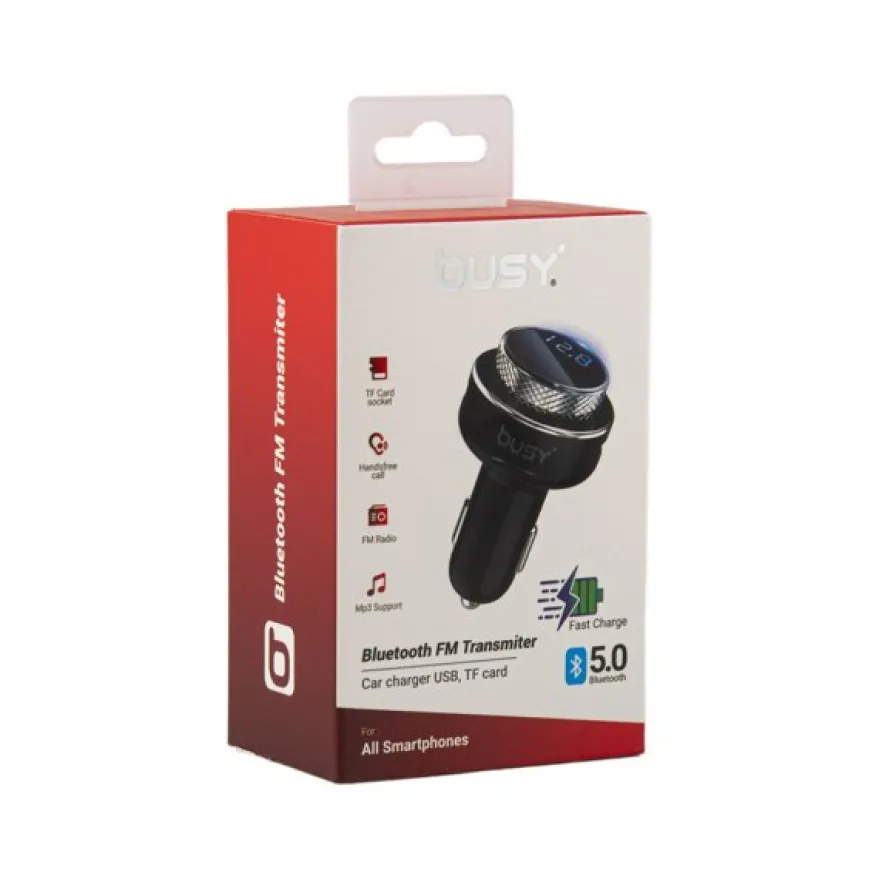 Busy FM-Sändare Bluetooth 5.0 Med USB