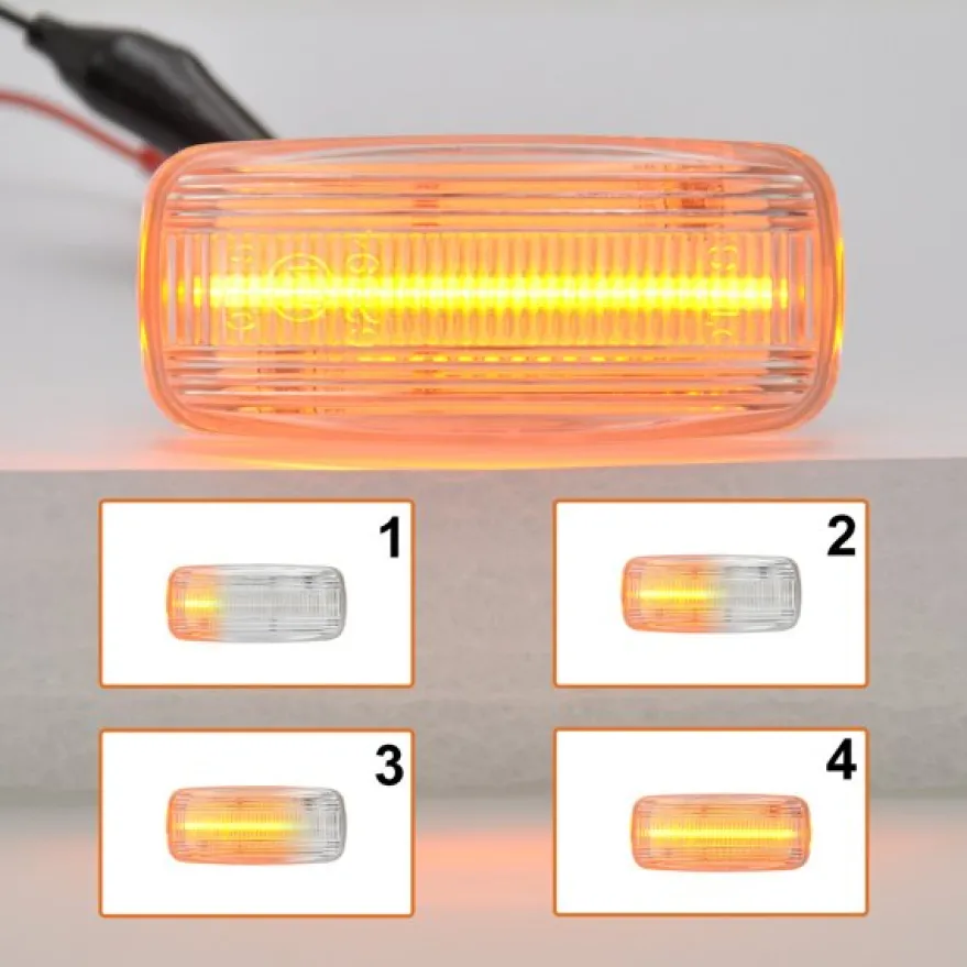 Dynamisk Led Skärmblinkers Vit Audi A2 A3 A4 A6 A8 TT