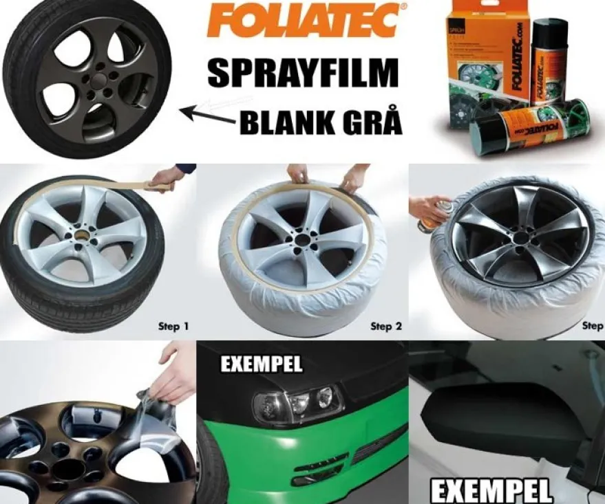 FoliaTec Sprayfilm Antracit-Grå 1x Burk 400ml (ca 2st fälgar)
