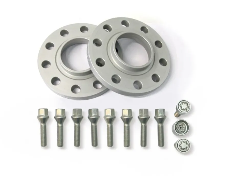 H&R Silver Spacerpaket BMW 10mm Sida / 20mm per Axel Inklusive Bultar