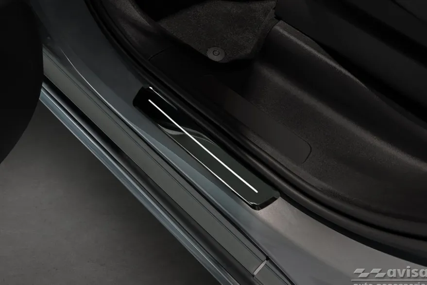 Instegslister i Blank Svart Stål Volvo XC90 II 2015->