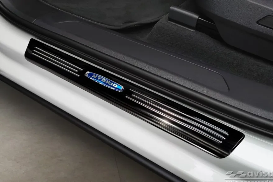 Instegslister i Blank Svart Stål VW Touareg III 2018->