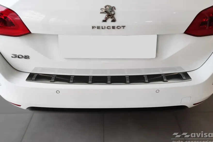 Lastskydd Hybrid Rostfri Svart metall Peugeot 308 II SW Kombi 2013-2022