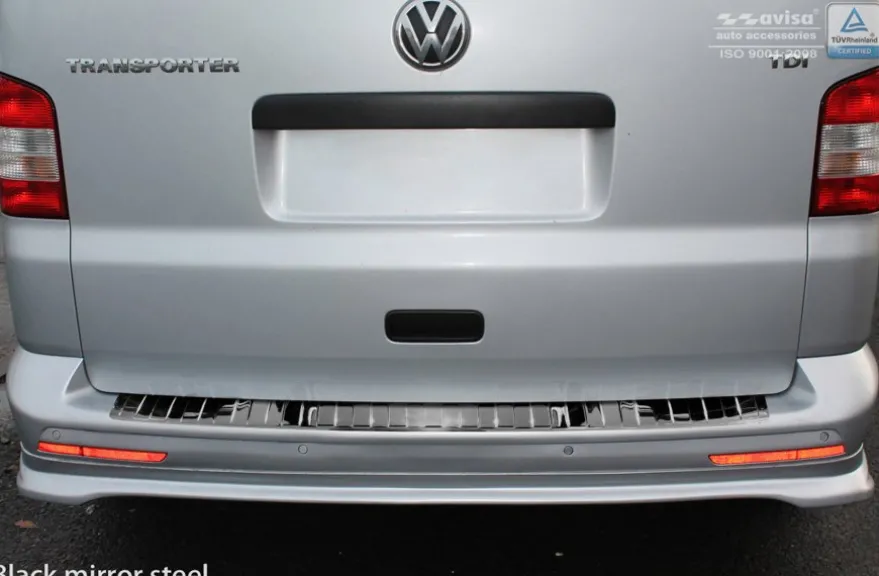 Lastskydd Rostfri Blank Svart Metall Volkswagen Transporter T5, Multivan, Caravelle 2003-2015