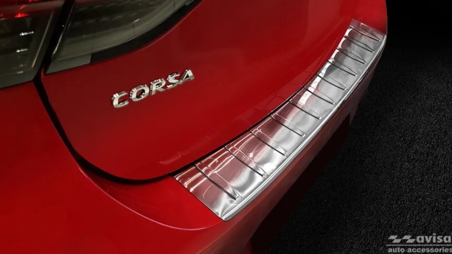 Lastskydd Rostfri Borstad Metall Opel Corsa F HTB 2019->