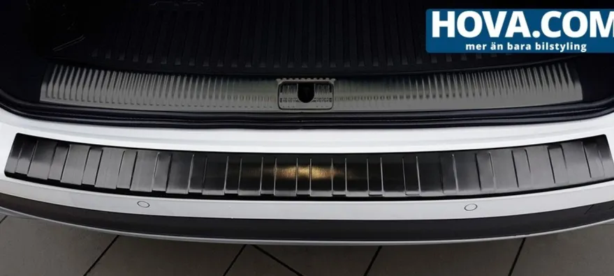 Lastskydd Rostfri Borstad Metall Svart Audi A4 B9 Allroad 2016->