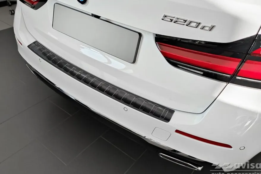 Lastskydd Rostfri Borstad Metall Svart Bmw G31 5-Serie 2020->