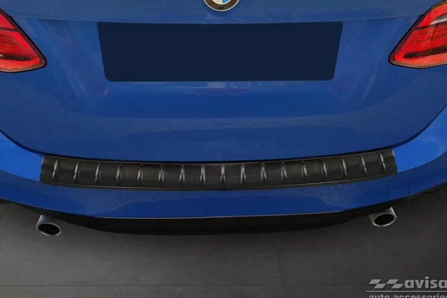 Lastskydd Rostfri Borstad Metall Svart Bmw 2-Serie F45 Active Tourer 2014-2021