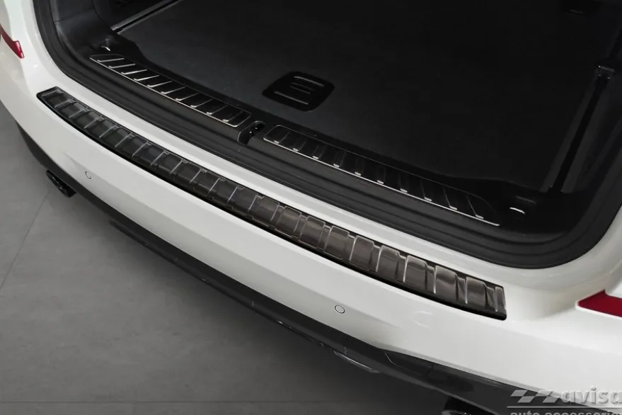 Lastskydd Rostfri Borstad Metall Svart BMWX3 G01 M-paket M-Sport 2017->
