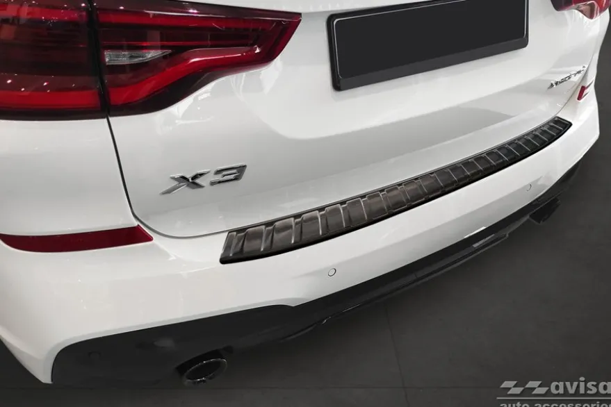 Lastskydd Rostfri Borstad Metall Svart BMWX3 G01 M-paket M-Sport 2017->