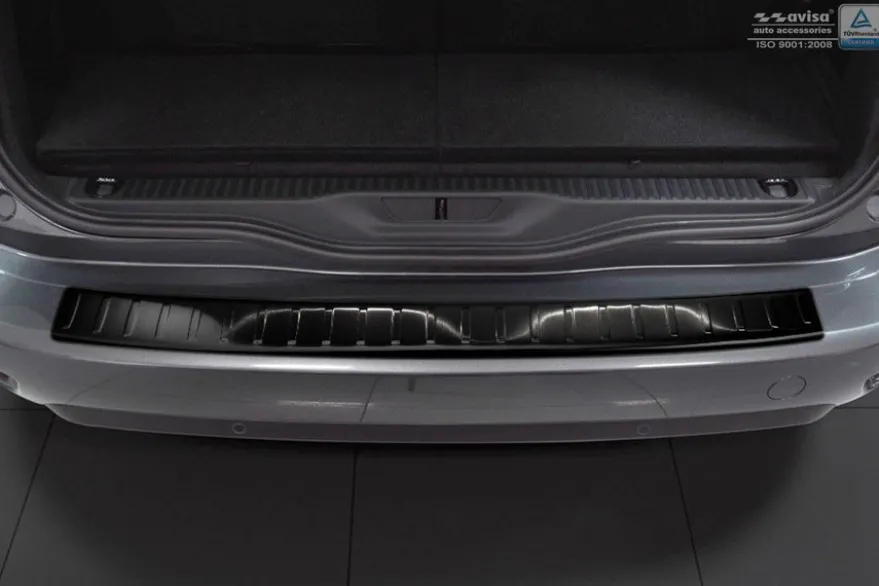 Lastskydd Rostfri Borstad Metall Svart Citroen C4 Picasso II 2013->
