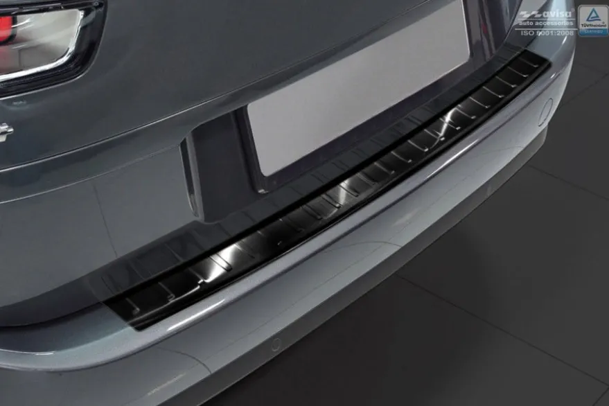 Lastskydd Rostfri Borstad Metall Svart Citroen C4 Picasso II 2013->