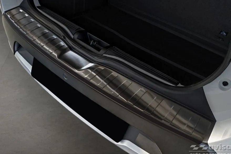 Lastskydd Rostfri Borstad Metall Svart Dacia Spring 2021->