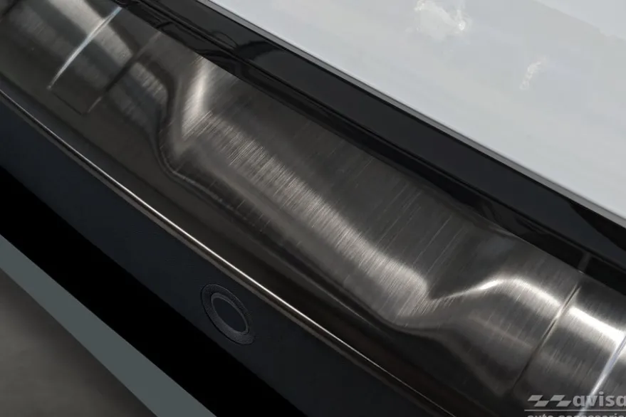 Lastskydd Rostfri Borstad Metall Svart Dacia Spring 2021->