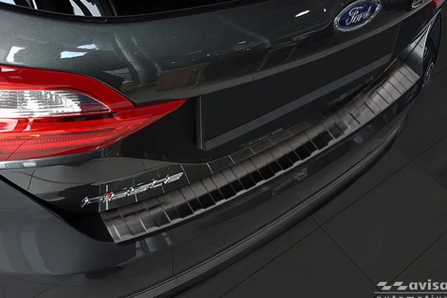 Lastskydd Rostfri Borstad Metall Svart Ford Focus III Hatchback 5D/ St-Line 2014-2018