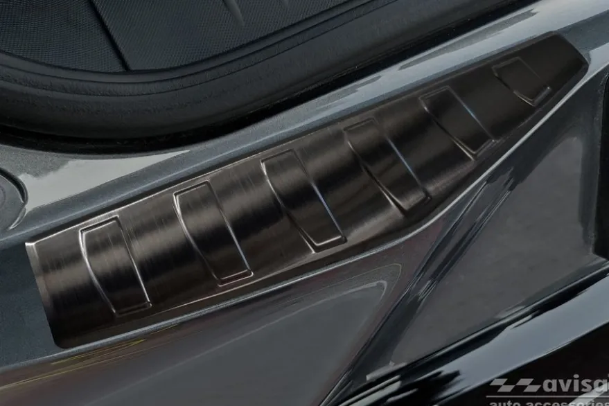 Lastskydd Rostfri Borstad Metall Svart Ford Mustang MACH-E 2020->