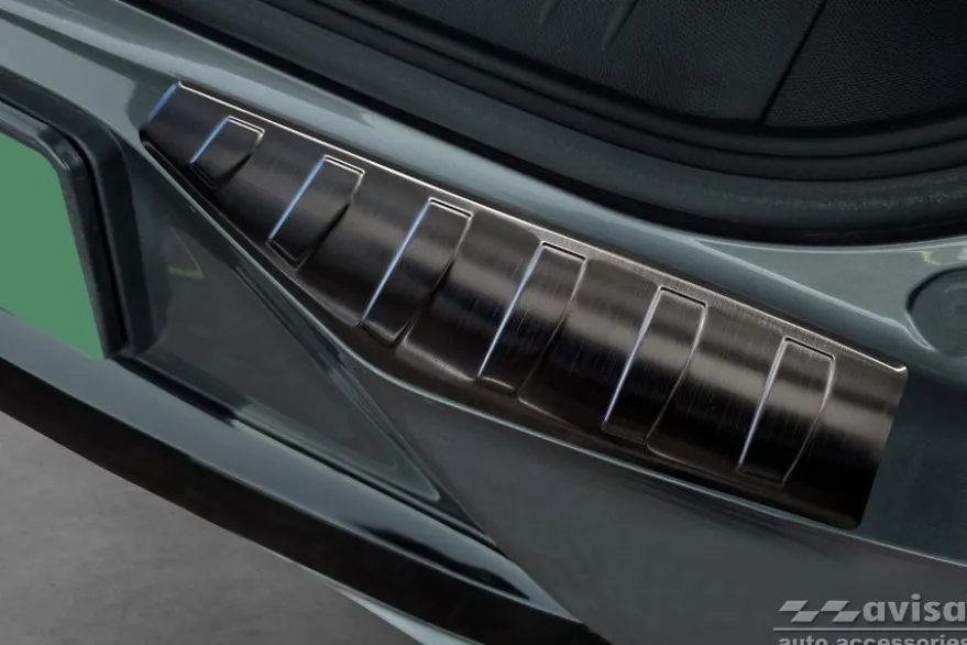 Lastskydd Rostfri Borstad Metall Svart Ford Mustang MACH-E 2020->