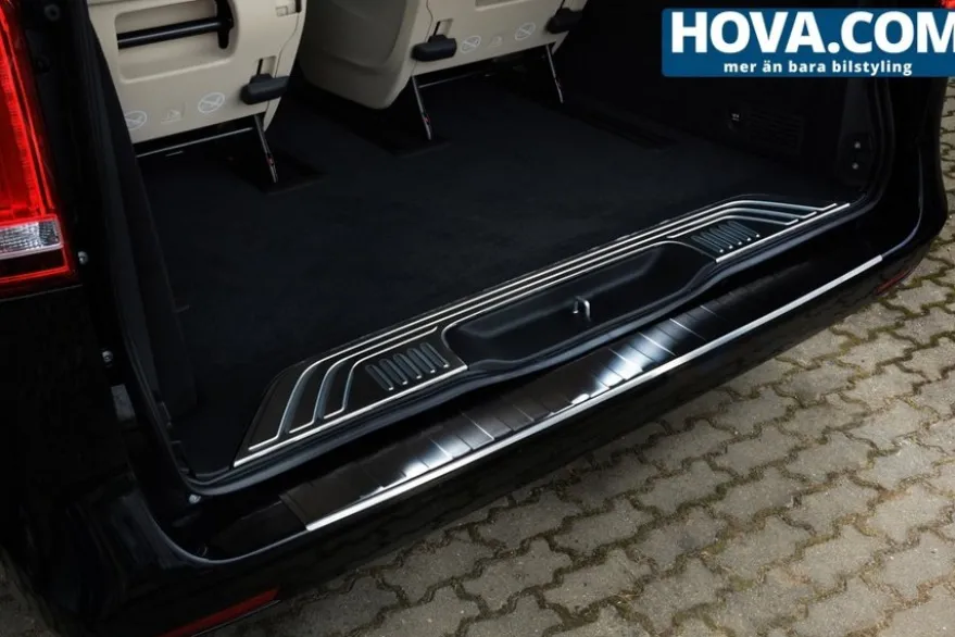 Lastskydd Rostfri Borstad Metall Svart Mercedes-Benz V-Klass 4-/5-Dörrars 2014->