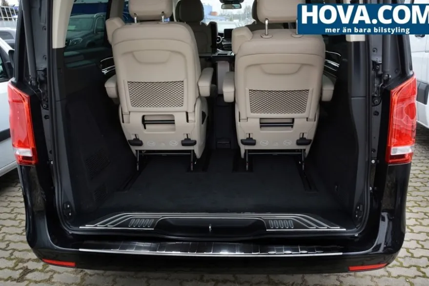 Lastskydd Rostfri Borstad Metall Svart Mercedes-Benz V-Klass 4-/5-Dörrars 2014->