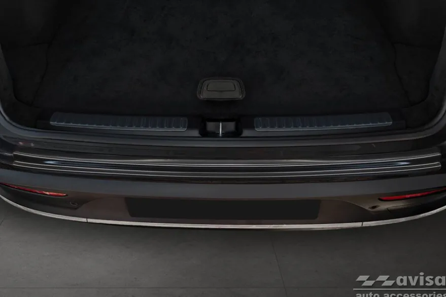 Lastskydd Rostfri Borstad Metall Svart Mercedes EQC N293 2019->