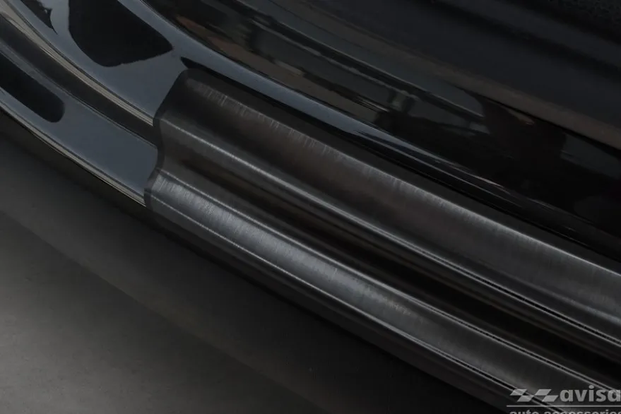 Lastskydd Rostfri Borstad Metall Svart Mercedes EQC N293 2019->