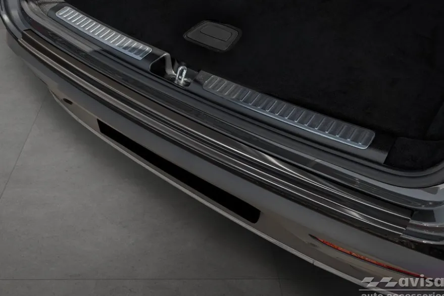 Lastskydd Rostfri Borstad Metall Svart Mercedes EQC N293 2019->