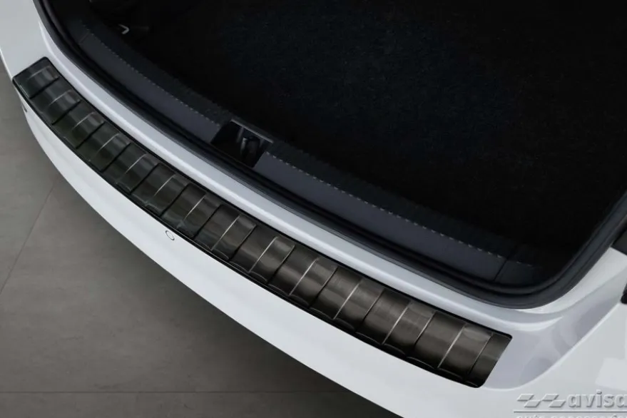 Lastskydd Rostfri Borstad Metall Svart Skoda Fabia III Kombi Facelift 2018->