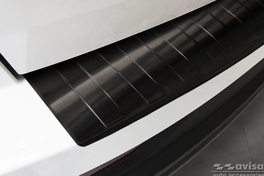Lastskydd Rostfri Borstad Metall Svart Skoda Karoq facelift 2022->