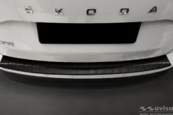 Lastskydd Rostfri Borstad Metall Svart Skoda Karoq facelift 2022-><noscript><img width=