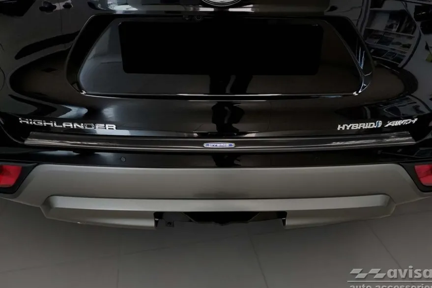 Lastskydd Rostfri Borstad Metall Svart Toyota Highlander IV XU70 2019->