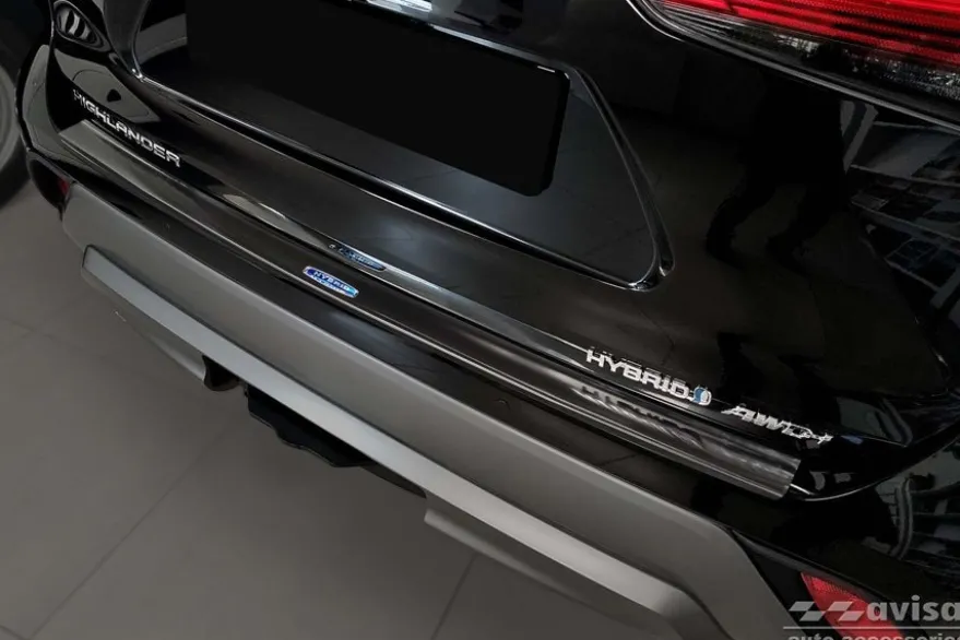 Lastskydd Rostfri Borstad Metall Svart Toyota Highlander IV XU70 2019->
