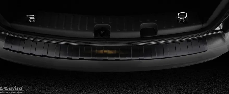 Lastskydd Rostfri Borstad Metall Svart VW Caddy 2003-2020