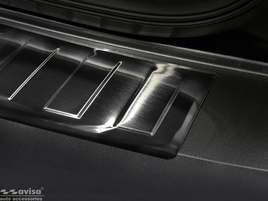 Lastskydd Rostfri Borstad Metall Svart VW Caddy 2003-2020
