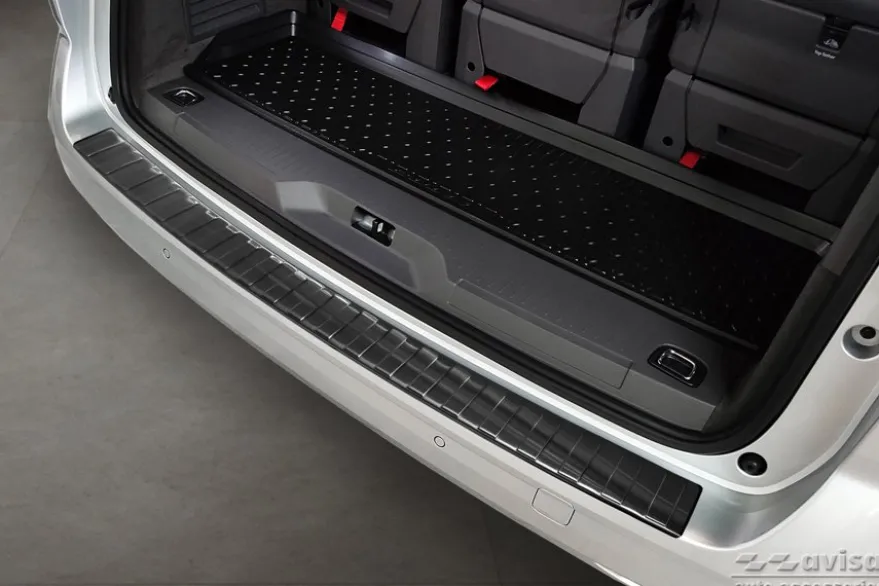 Lastskydd Rostfri Borstad Metall Svart VW Multivan T7 2021->