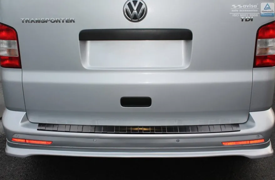 Lastskydd Rostfri Borstad Metall Svart VW Transporter T5, T6, Multivan, Caravelle 2003->2015