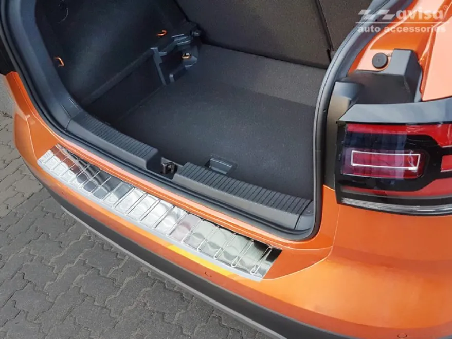 Lastskydd Rostfri Borstad Metall VW T-Cross 2018->